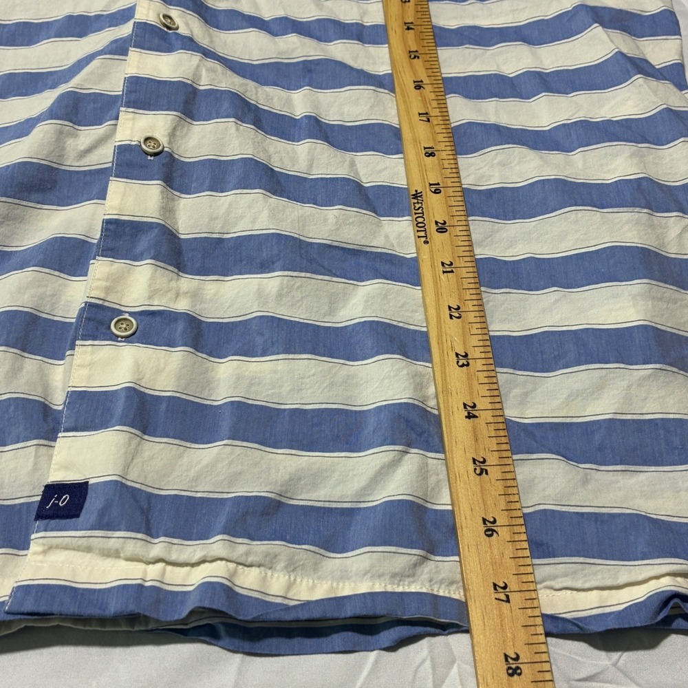 Johnnie-O Hangin Out Shirt Mens Large Laguna Blue Striped Cabana Golf Active - Picture 3 of 11